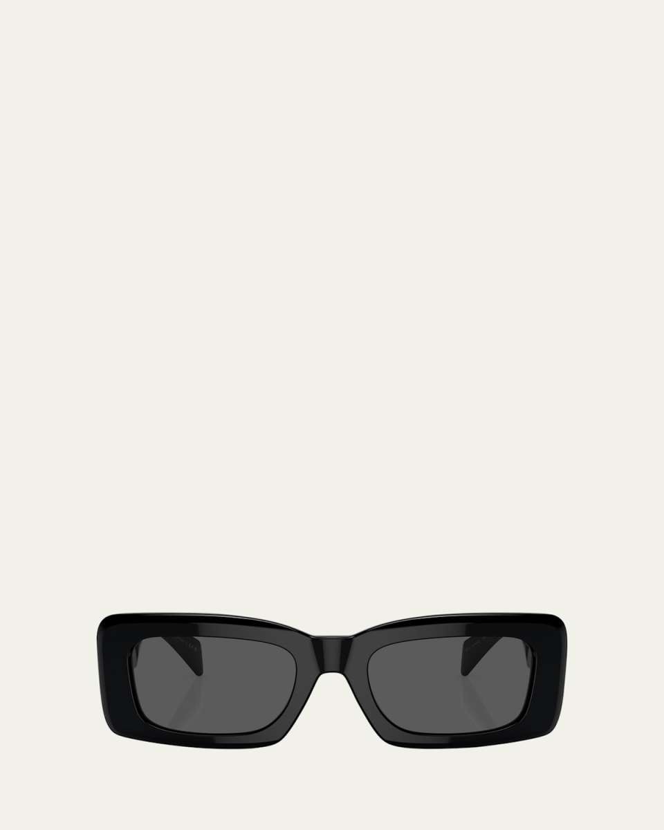 Greca Acetate Rectangle Sunglasses